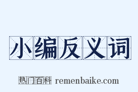 小编反义词是什么意思的图片